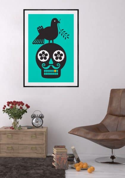 el-diente-de-oro-day-of-the-dead-poster-in-situ